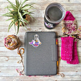 Knitting Merdog Unicorn Sticker and Magnet